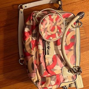 Coach purse and wristlet/change purse.